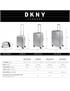 dkny-069 maleta 60cm sign.hardside white+metallic silver