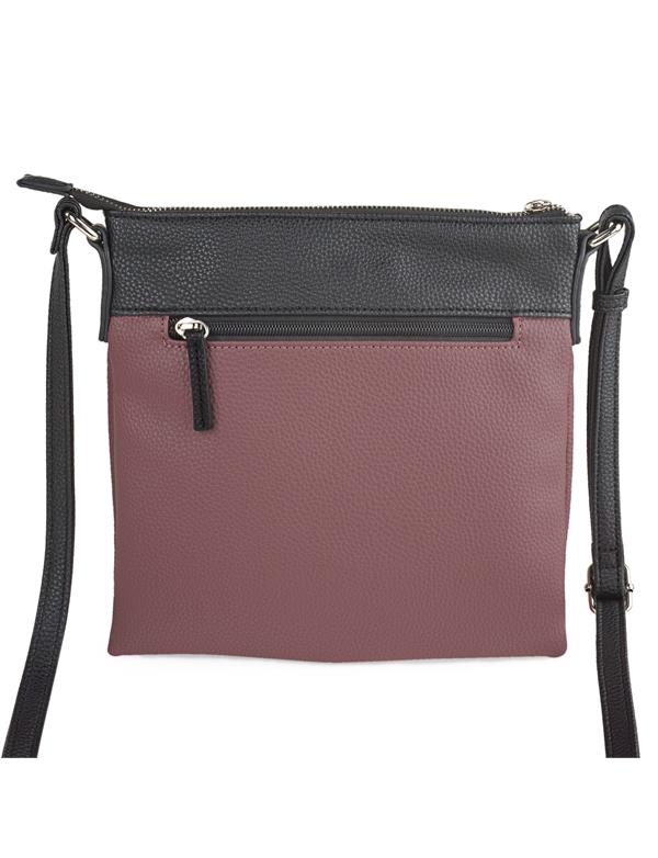 bolso bandolera negro-rosa