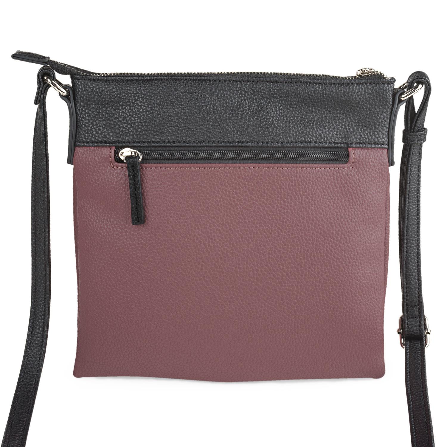 bolso bandolera negro-rosa