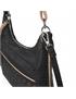 bolso de hombro con bandolera negro-taupe