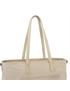 bolso shopper con bandolera beige