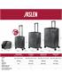 set carrelli 50/60/70cm+beauty case nero