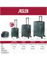 set carrelli 50/60/70cm+beauty case verde