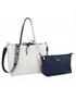 bolso shopper reversible marino-blanco