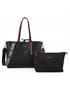 bolso shopper reversible negro-fucsia