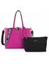 bolso shopper reversible negro-fucsia