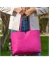 bolso shopper reversible negro-fucsia