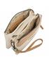 cartera de mano triple beige