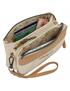 cartera de mano triple beige